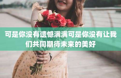 可是你没有遗憾满满可是你没有让我们共同期待未来的美好