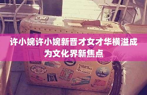 许小婉许小婉新晋才女才华横溢成为文化界新焦点