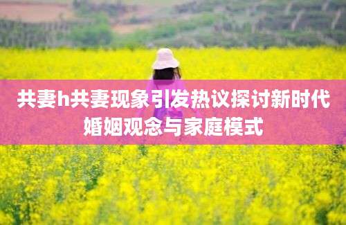 共妻h共妻现象引发热议探讨新时代婚姻观念与家庭模式