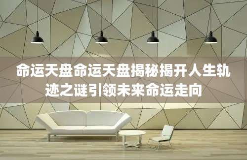 命运天盘命运天盘揭秘揭开人生轨迹之谜引领未来命运走向