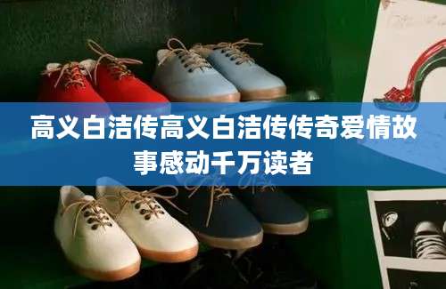 高义白洁传高义白洁传传奇爱情故事感动千万读者