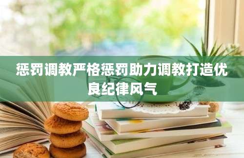 惩罚调教严格惩罚助力调教打造优良纪律风气