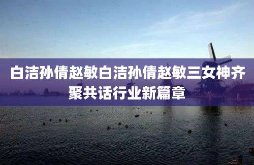 白洁孙倩赵敏白洁孙倩赵敏三女神齐聚共话行业新篇章