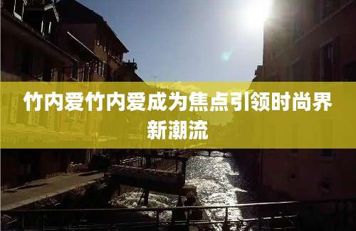 竹内爱竹内爱成为焦点引领时尚界新潮流
