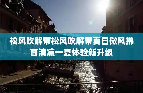 松风吹解带松风吹解带夏日微风拂面清凉一夏体验新升级