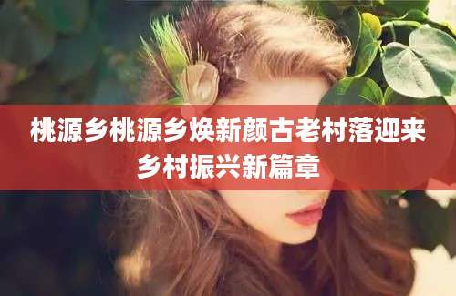 桃源乡桃源乡焕新颜古老村落迎来乡村振兴新篇章