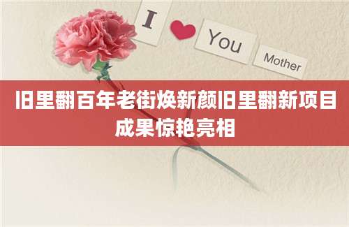 旧里翻百年老街焕新颜旧里翻新项目成果惊艳亮相