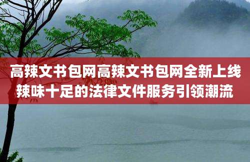 高辣文书包网高辣文书包网全新上线辣味十足的法律文件服务引领潮流