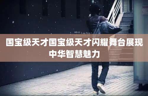 国宝级天才国宝级天才闪耀舞台展现中华智慧魅力