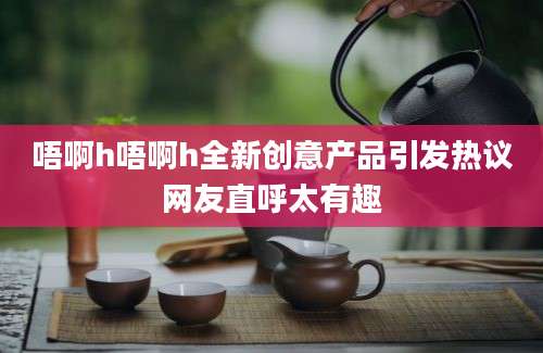 唔啊h唔啊h全新创意产品引发热议网友直呼太有趣