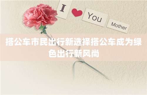 搭公车市民出行新选择搭公车成为绿色出行新风尚