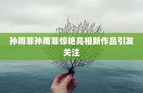 孙雨菲孙雨菲惊艳亮相新作品引发关注