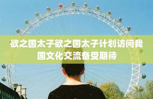 欲之国太子欲之国太子计划访问我国文化交流备受期待