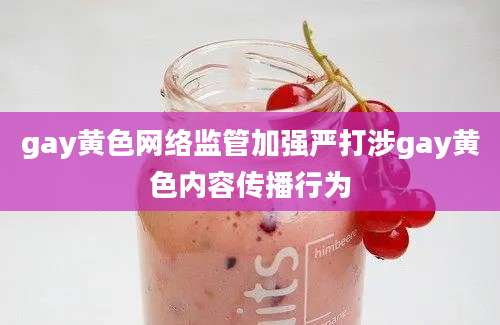 gay黄色网络监管加强严打涉gay黄色内容传播行为