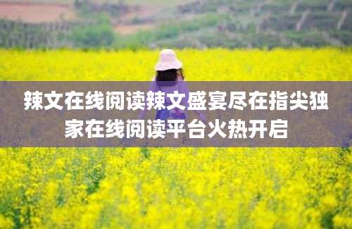 辣文在线阅读辣文盛宴尽在指尖独家在线阅读平台火热开启