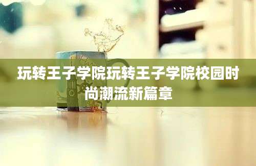 玩转王子学院玩转王子学院校园时尚潮流新篇章