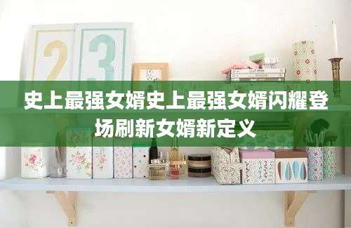 史上最强女婿史上最强女婿闪耀登场刷新女婿新定义