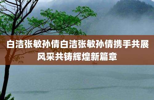 白洁张敏孙倩白洁张敏孙倩携手共展风采共铸辉煌新篇章