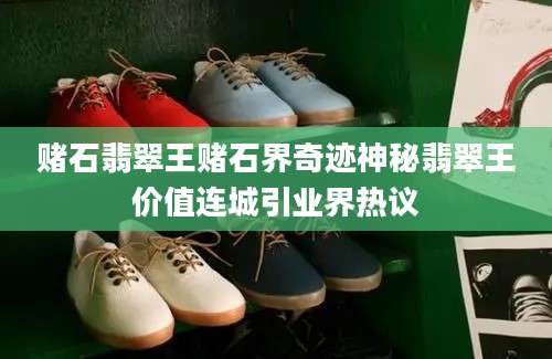 赌石翡翠王赌石界奇迹神秘翡翠王价值连城引业界热议