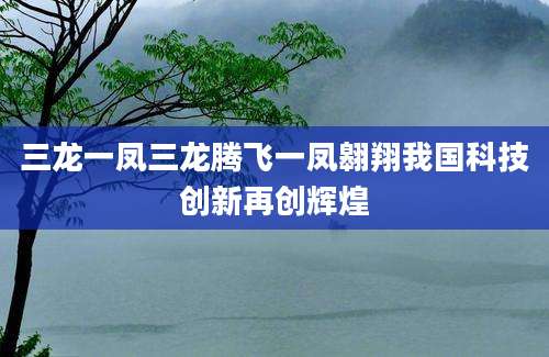 三龙一凤三龙腾飞一凤翱翔我国科技创新再创辉煌