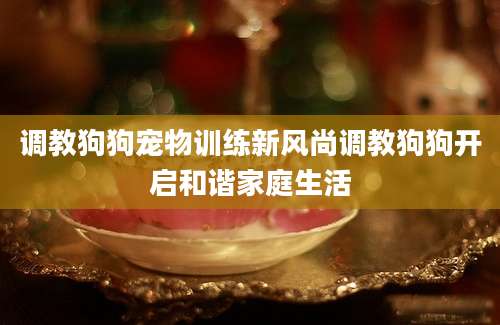调教狗狗宠物训练新风尚调教狗狗开启和谐家庭生活