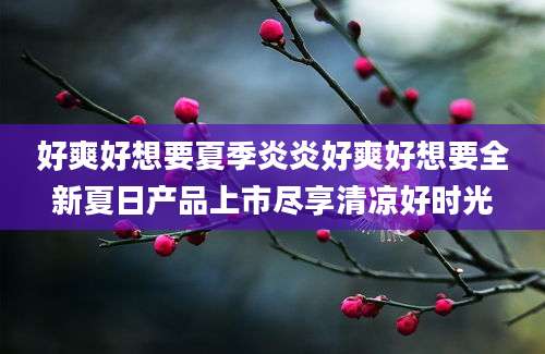 好爽好想要夏季炎炎好爽好想要全新夏日产品上市尽享清凉好时光