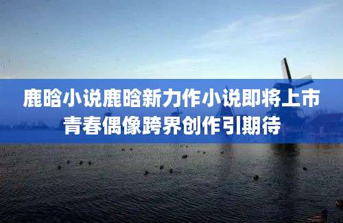 鹿晗小说鹿晗新力作小说即将上市青春偶像跨界创作引期待