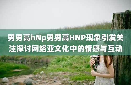 男男高hNp男男高HNP现象引发关注探讨网络亚文化中的情感与互动