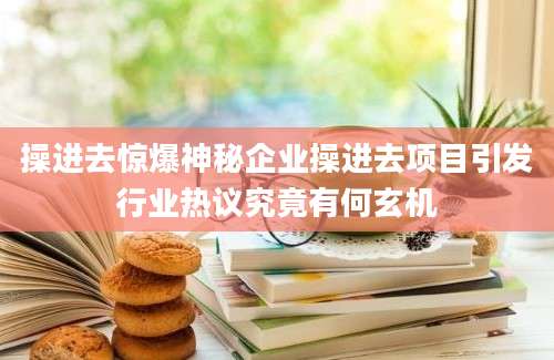操进去惊爆神秘企业操进去项目引发行业热议究竟有何玄机