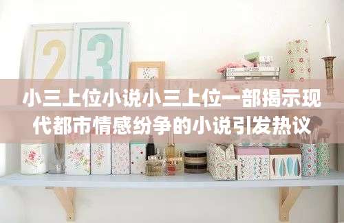 小三上位小说小三上位一部揭示现代都市情感纷争的小说引发热议