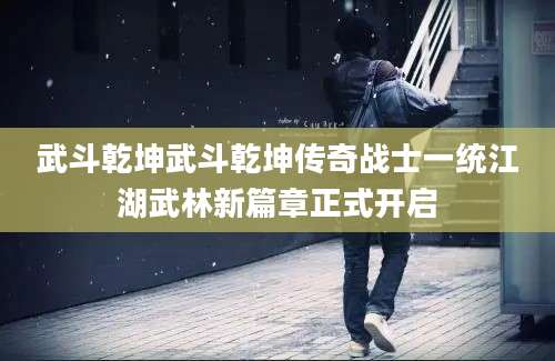 武斗乾坤武斗乾坤传奇战士一统江湖武林新篇章正式开启