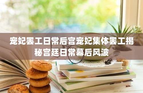 宠妃罢工日常后宫宠妃集体罢工揭秘宫廷日常幕后风波