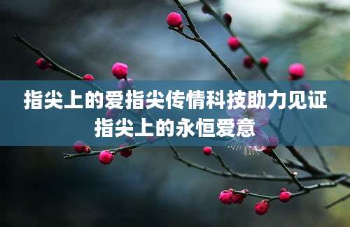 指尖上的爱指尖传情科技助力见证指尖上的永恒爱意