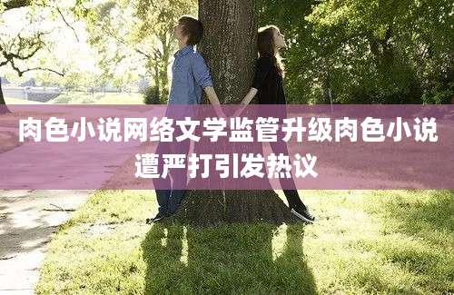 肉色小说网络文学监管升级肉色小说遭严打引发热议