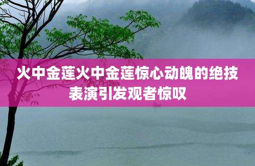 火中金莲火中金莲惊心动魄的绝技表演引发观者惊叹