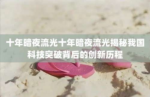 十年暗夜流光十年暗夜流光揭秘我国科技突破背后的创新历程