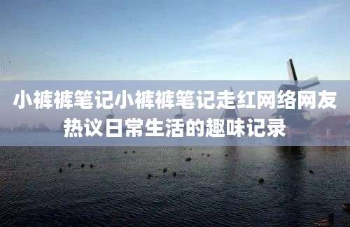 小裤裤笔记小裤裤笔记走红网络网友热议日常生活的趣味记录