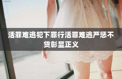 活罪难逃犯下罪行活罪难逃严惩不贷彰显正义