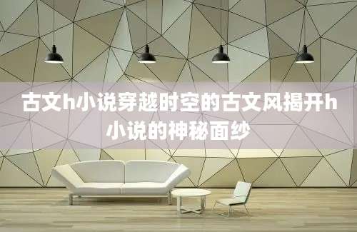 古文h小说穿越时空的古文风揭开h小说的神秘面纱