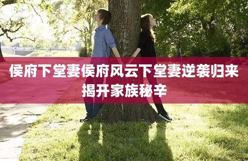 侯府下堂妻侯府风云下堂妻逆袭归来揭开家族秘辛