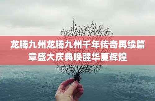 龙腾九州龙腾九州千年传奇再续篇章盛大庆典唤醒华夏辉煌