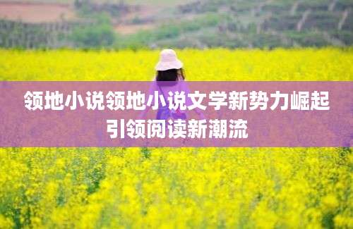 领地小说领地小说文学新势力崛起引领阅读新潮流