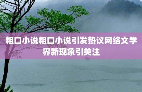 粗口小说粗口小说引发热议网络文学界新现象引关注