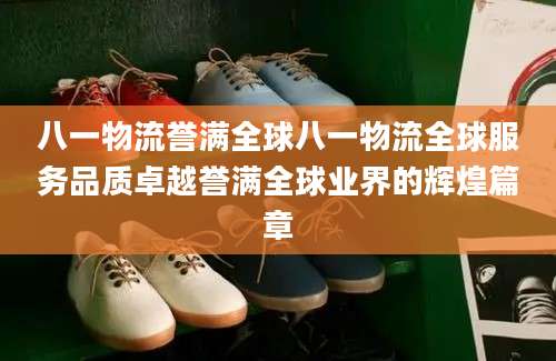 八一物流誉满全球八一物流全球服务品质卓越誉满全球业界的辉煌篇章