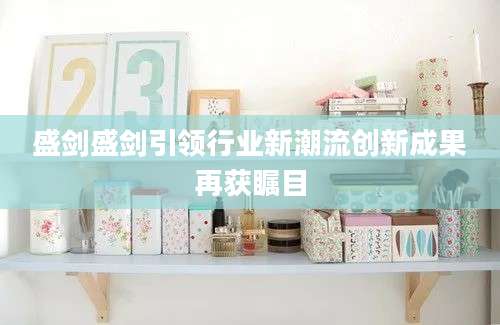 盛剑盛剑引领行业新潮流创新成果再获瞩目