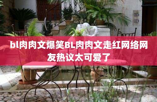 bl肉肉文爆笑BL肉肉文走红网络网友热议太可爱了