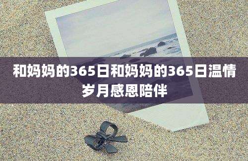 和妈妈的365日和妈妈的365日温情岁月感恩陪伴