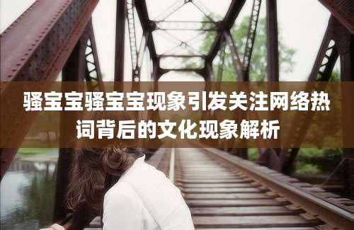 骚宝宝骚宝宝现象引发关注网络热词背后的文化现象解析