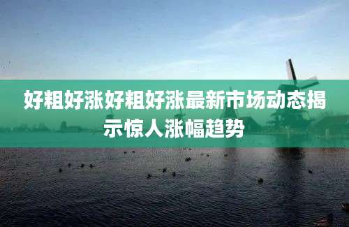 好粗好涨好粗好涨最新市场动态揭示惊人涨幅趋势