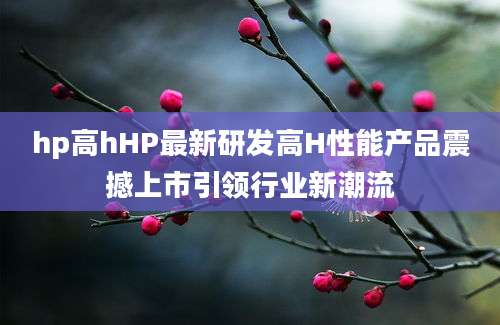 hp高hHP最新研发高H性能产品震撼上市引领行业新潮流
